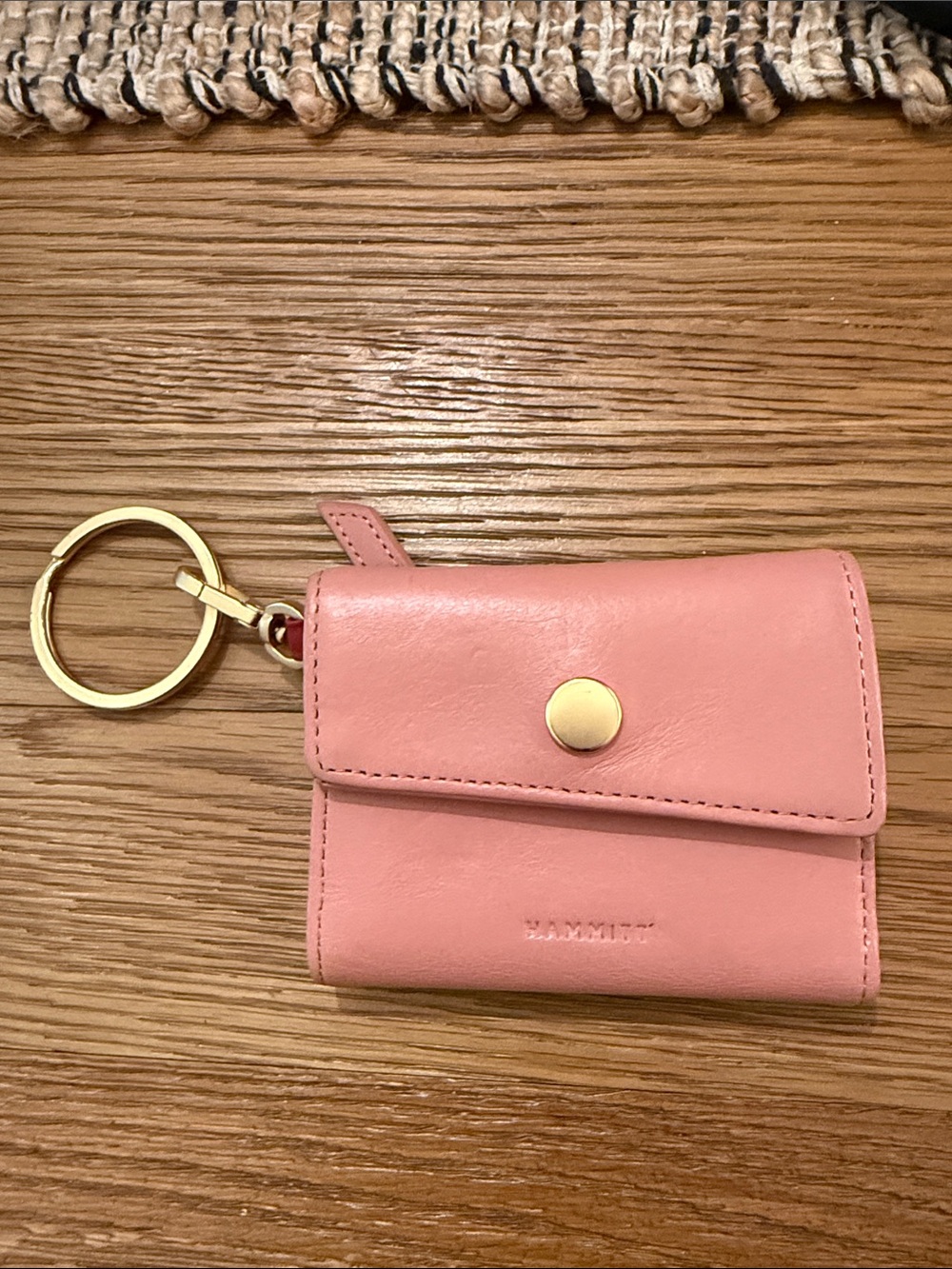 Hammitt Royce Leather Wallet Pink Sands